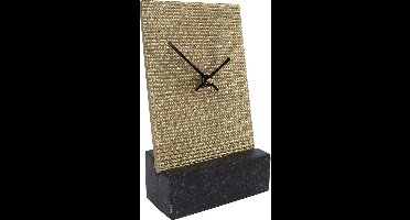 Gifts Amsterdam Tafelklok Pepijn 11 X 4 X 20 Cm Aluminium Goud