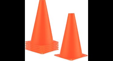Avento Slalom Pionnen - Soft - 6 stuks - Hoogte ca. 23 cm - Oranje