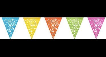 Vlaggenlijn papier colorful 6m