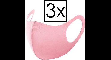 Mondkapje Wasbaar Universeel Mondmasker Wasbaar Niet Medisch Roze - 3x