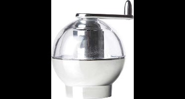 Cosy & Trendy Nootmuskaatmolen Cosy Wit & Transparant 80 mm - RVS & Kunststof - Handwas, Compact 95 mm