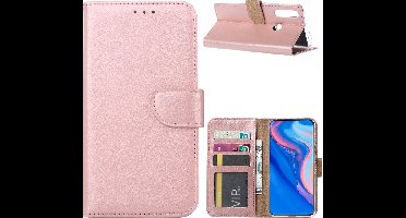 Ntech Hoesje Geschikt voor Huawei P Smart Z Portemonnee Hoesje / Book Case - Rose Goud
