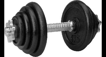 Avento Halter Verstelbaar Staal - Dumbbell 15 kg - Zwart