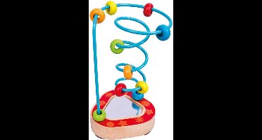 Bino Kralendoolhof Labyrint Spiegel Junior 16 Cm Hout Blauw