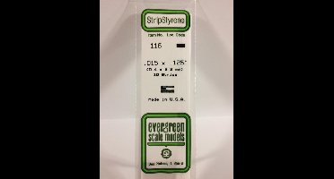 Evergreen Modelbouwdecoratie - 116 Strip 0,4mmX3,2mmX35cm - 10 stuks Styreen