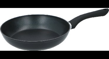 alpina Koekenpan 24 cm - Hapjespan met Anti-Aanbaklaag - Skillet voor Alle Warmtebronnen - Ook voor Inductie - PFOA-Vrij - Zwart