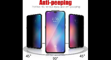 Screenprotector Geschikt voor Samsung Galaxy A41 Anti Spy Privacy ScreenProtector / Tempered Glass
