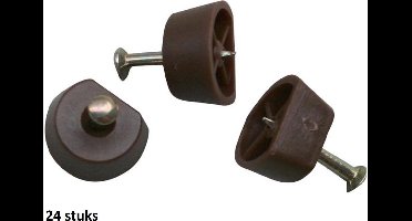 Deltafix plankdragers met nagel - bruin - 24 stuks
