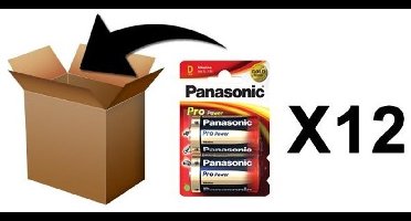 PANASONIC Batterijen -  Pro Power D-LR20 X 2 - Box 12 Pack