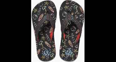 Reef Slipper Little Kids Ahi Glow Neon Beach - Maat 23/24