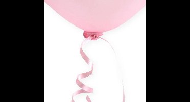 Ballon Snelsluiters Roze met Lint 100st
