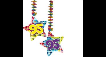 Spiraalversiering Birthday Blocks 95 jaar - 2 stuks