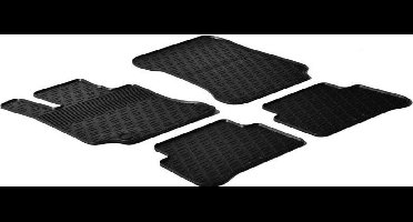 Gledring Rubbermatten passend voor Mercedes E-Klasse W212 2009-2013 (G profiel 4-delig + montageclips)