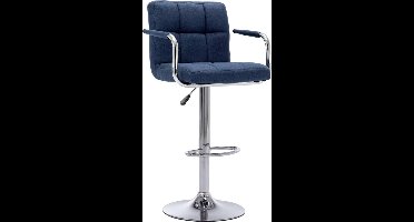 vidaXL - Barstoel - stof - blauw
