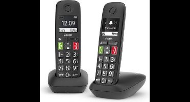 Gigaset E290 Duo Analoge-/DECT-telefoon Zwart Nummerherkenning