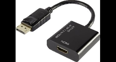 Renkforce RF-4222524 DisplayPort / HDMI Adapter [1x DisplayPort stekker - 1x HDMI-bus] Zwart Vergulde steekcontacten 10
