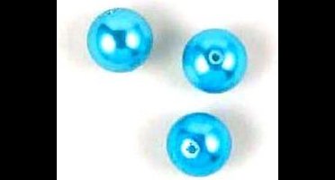 Glasparels 8mm Turquoise 50 stuks