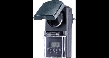 Basetech BT-2106308 Stopcontact-schakelklok Digitaal Weekprogramma 1800 W IP44 Countdown-functie, Toevalsfunctie