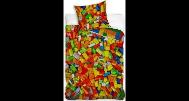 Colorful Blocks Dekbedovertrek - Eenpersoons - 140x200 cm - Multi