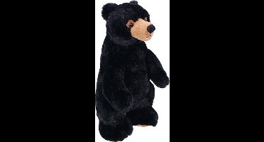 PIA Soft Toys - Pluche Knuffeldier Beer zwart staand - 30cm