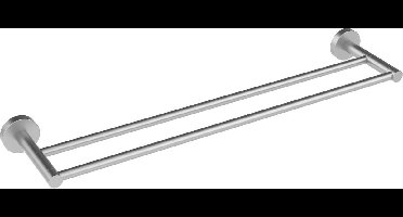 Coperblink Handdoekhouder 2 stangen 60 cm geborsteld chroom