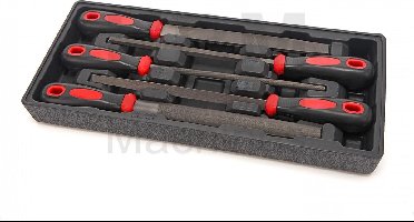 HBM 5-delige metaalvijlenset inlay voor HBM gereedschapswagen