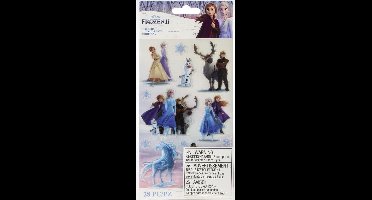 Disney - Frozen 2 - Stickers - diverse karakters -28 stuks