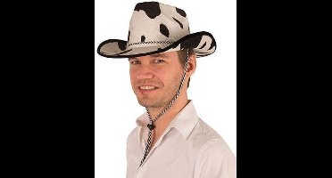 Partyline Cowboyhoed - Fantastische hoed met koeienprint voor kostuum