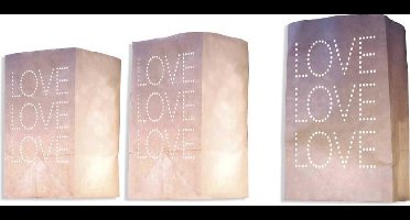 Haza Original Lampionnen Love 26,5 Cm Wit