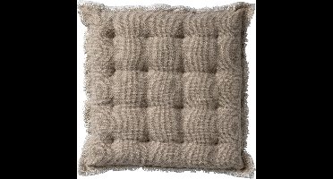 Dutch Decor - BURTO - stoelkussen 40x40 cm - gewassen katoen - Pumice Stone - beige - Zitkussen