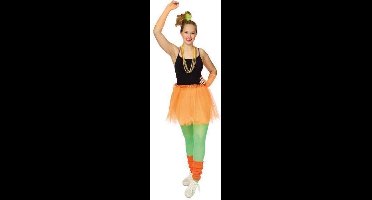 Neon Oranje Tutu 4 delige set