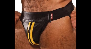 Colt Leather Zip Jock - Yellow | maat S