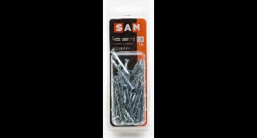 Sam geribbelde uiteinden met platte kop 2,7x L40 mm 55 stuks