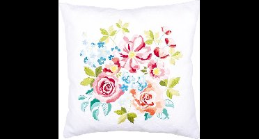 Vervaco - Borduurkussen kit - Bloemenboeket I - PN-0150026 - Borduren - Borduurpakket - Borduurpakket volwassenen