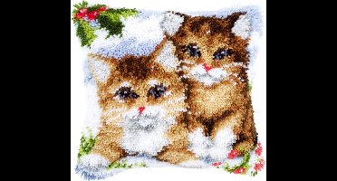 Knoopkussen kit Poezen - Vervaco - PN-0145251