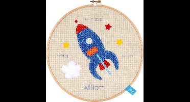 Vervaco - Telpakket kit - Geboorte - Raket - PN-0154861 - Borduren - Borduurpakket - Borduurpakket geboorte - Borduurpakket volwassenen