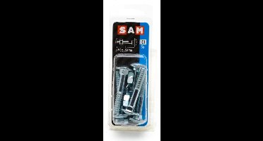 5X SAM Houtbout + moer verzinkt M8x50mm E1 816346