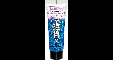 PainGlow Fantasy Iridescent Chunky Glitter Gel - Cosmic Blue - 12ml