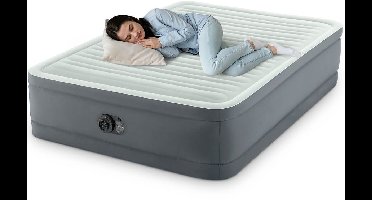 Intex PremAire I luchtbed | Twijfelaar | 191 x 137 x 46 cm | Inclusief bijpassend hoeslaken + reparatiekit + twee hoofdkussens