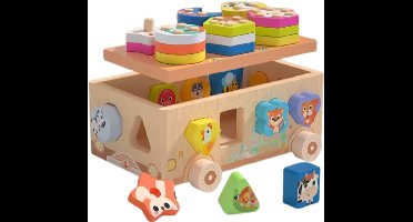 Clairez - Houten Speelgoed - Vormenstoof - Vormenpuzzel - Educatief Speelgoed - Montessori Speelgoed