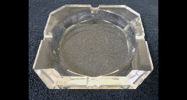 Asbak - Glas - Vierkant - 10x10cx2m. - Ø12cm - Hoogte 2 cm