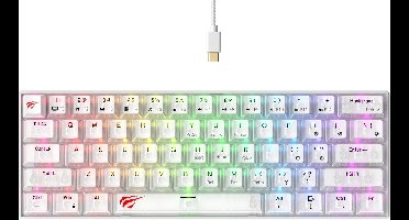 Havit KB903L (Transparent white) toetsenbord Gamen USB QWERTY