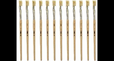 Kangaro Lyonse penseel - maat 12 - kort ongelakt hout - doos a 12 stuks - K-840312