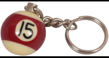 Sleutelhanger poolball 25 mm Nr. 15