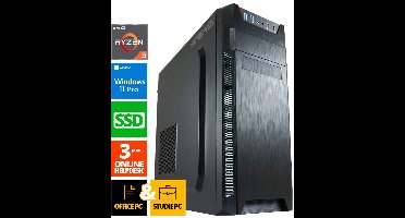 Office PC - Ryzen 3 - 4096GB SSD - 64GB RAM - Radeon RX Vega 8 - WX28289 - Windows 11 - ScreenON - Allround Computer + WiFi & Bluetooth