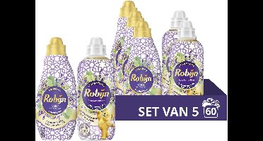Robijn Perfect Match Wasmiddel en Wasverzachter Pakket - Spa Sensation - een beetje wellness in je was met de ontspannende geur van eucalyptus en lavendel - set van 5 (60 wasbeurten)