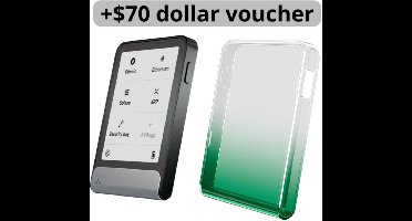 Ledger Flex + $70 Bitcoin Voucher + Beschermhoes Groen - Hardware Wallet - Wallet voor Bitcoin, Ethereum en vele andere crypto