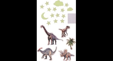 Johntoy Glow dino muurstickers