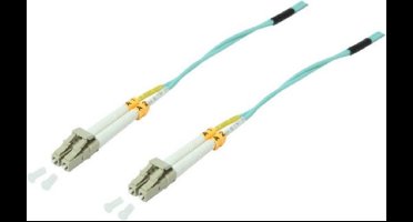S-Impuls LC Duplex Optical Fiber Patch kabel - Multi Mode OM3 - turquoise / LSZH - 5 meter