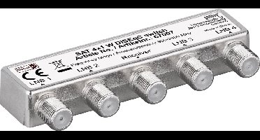 DiSEqC 2.0 Switch 4x LNB naar 1x receiver / 900-2400 MHz